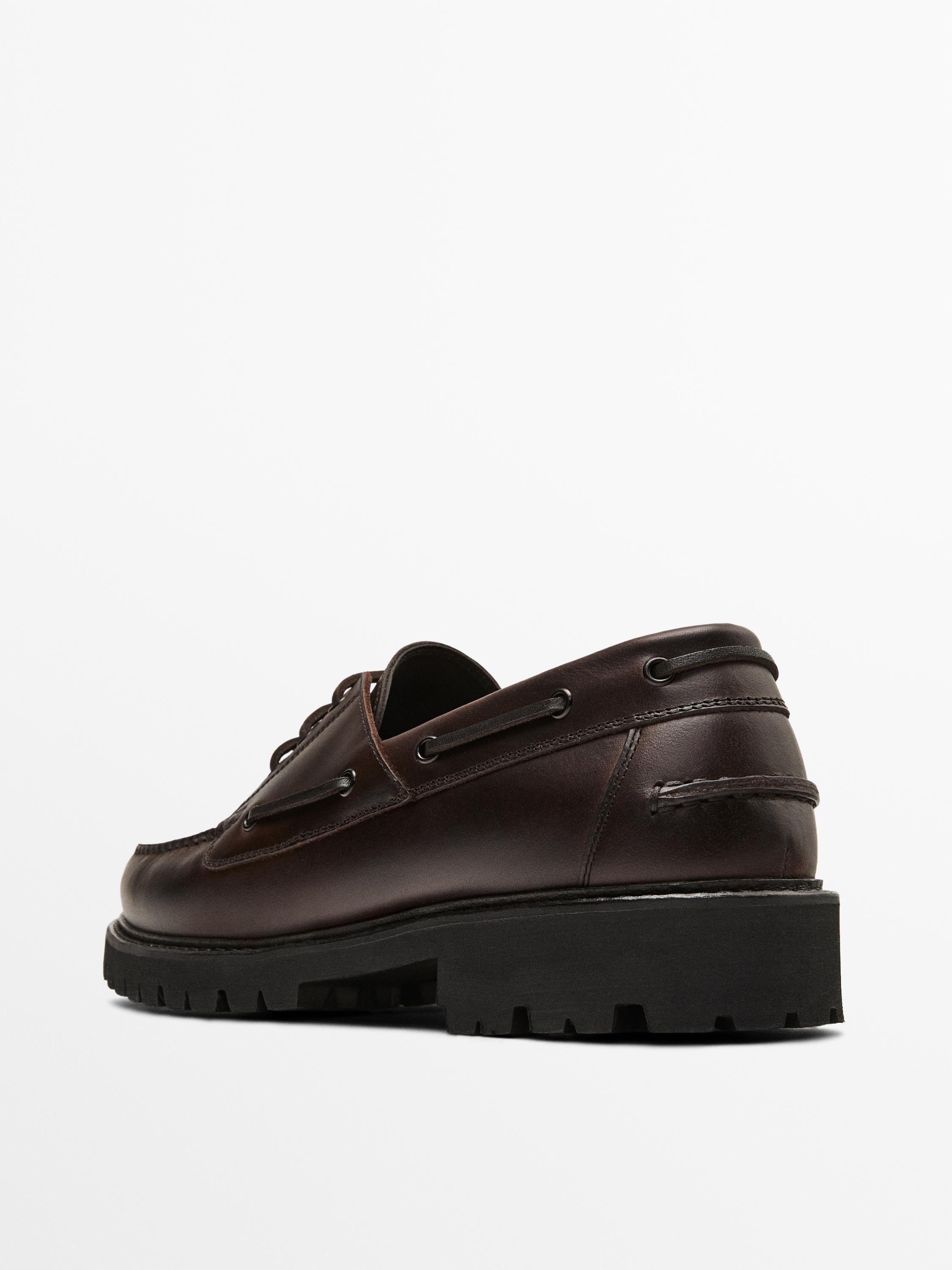 Mocassins nappa semelle crantée